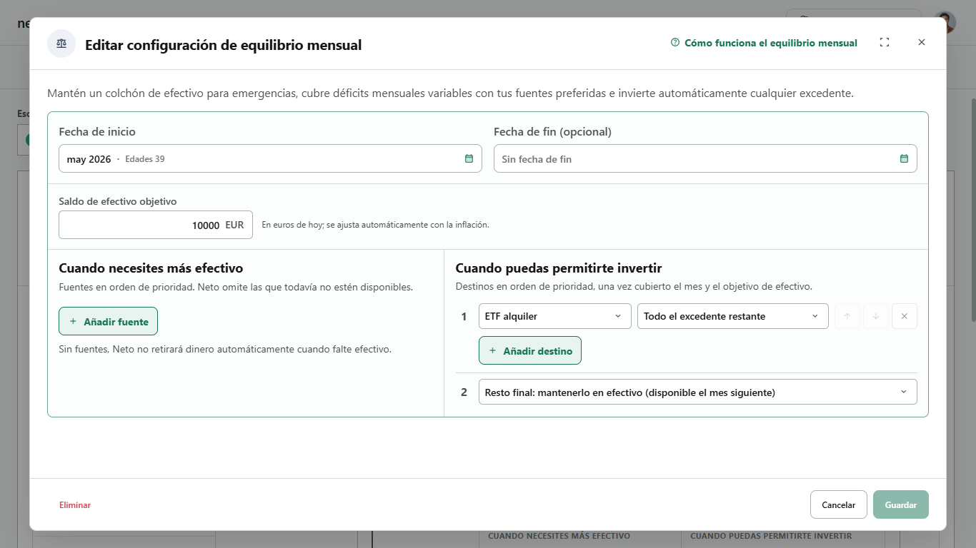 Inversión mensual en ETF en el escenario de alquiler